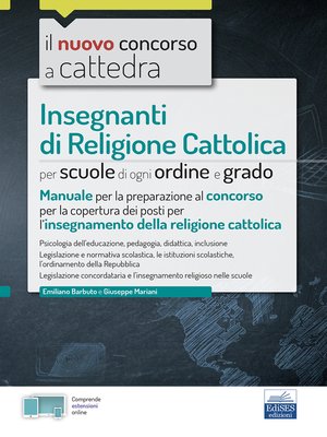 cover image of Manuale Insegnanti di Religione Cattolica--Concorso 2021